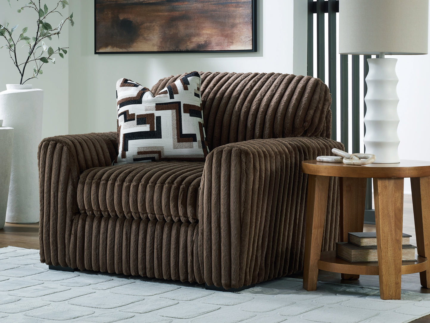 Stuart Furniture Outlet - Ashley Furniture - Midnight-Madness Living Room - Chair and a Half / Chocolate - 9810423