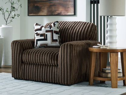 Stuart Furniture Outlet - Ashley Furniture - Midnight-Madness Living Room - Chair and a Half / Chocolate - 9810423