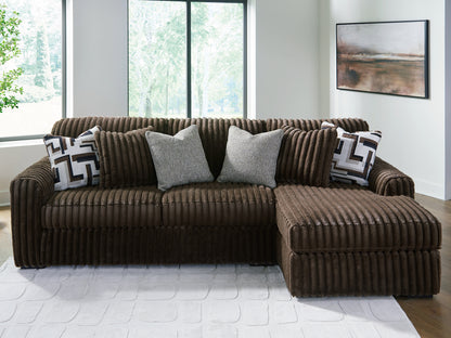 Stuart Furniture Outlet - Ashley Furniture - Midnight-Madness Sectional - LAF 2-Piece Sectional Sofa with Chaise / Chocolate - 98104S2