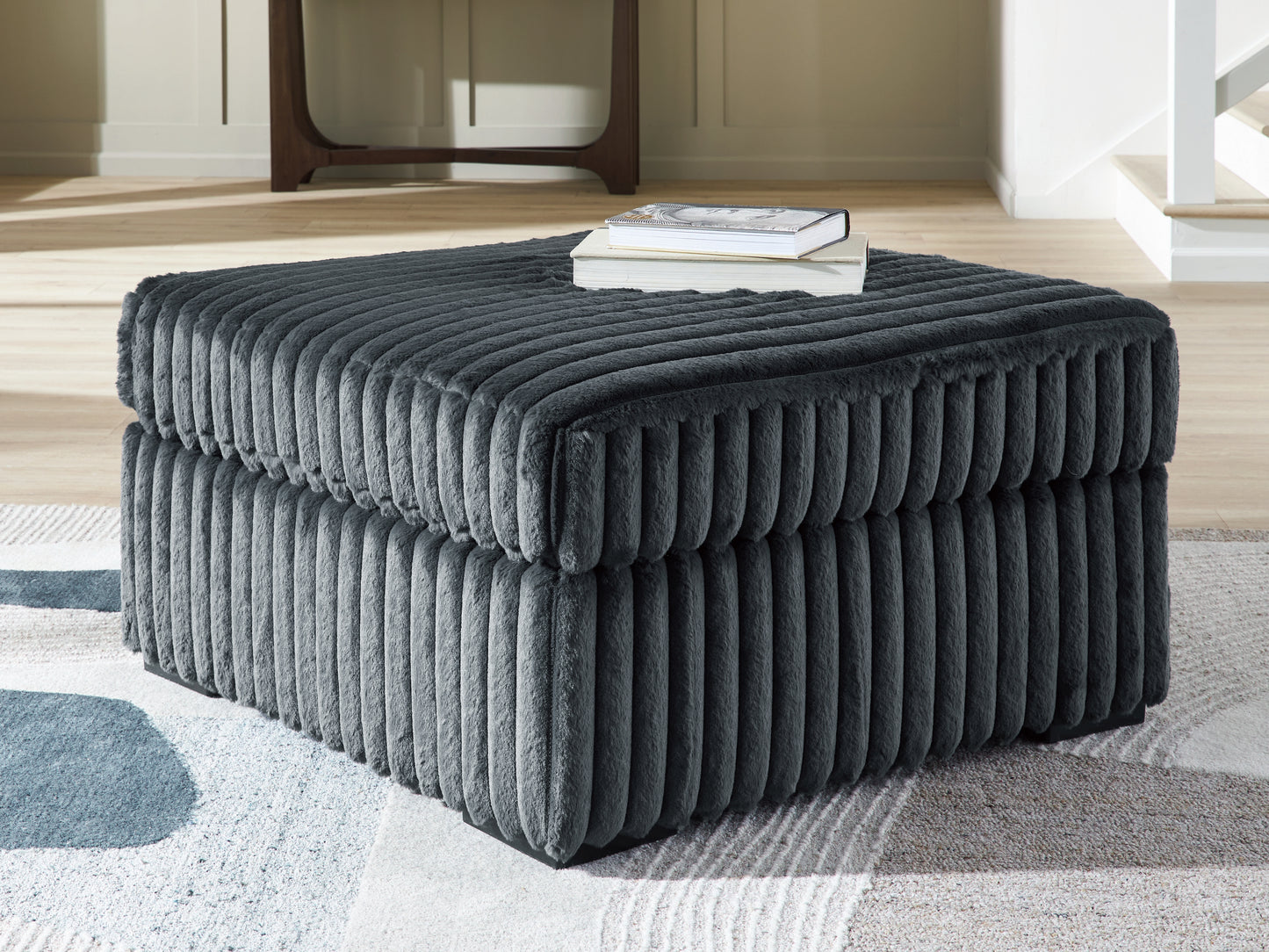 Stuart Furniture Outlet - Ashley Furniture - Midnight-Madness Living Room - Oversized Accent Ottoman / Gunmetal - 9810508