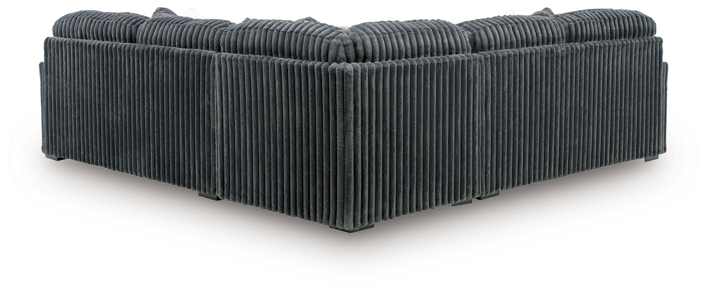 Stuart Furniture Outlet - Ashley Furniture - Midnight-Madness Sectional - LAF 3-Piece Sectional / Gunmetal - 98105S5