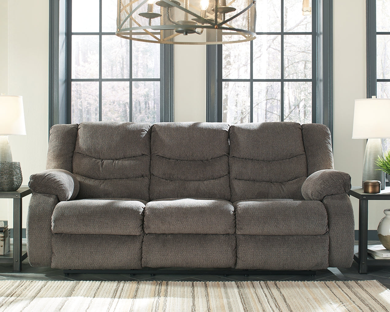 Stuart Furniture Outlet - Ashley Furniture - Tulen Living Room - Reclining Sofa / Gray - 9860688