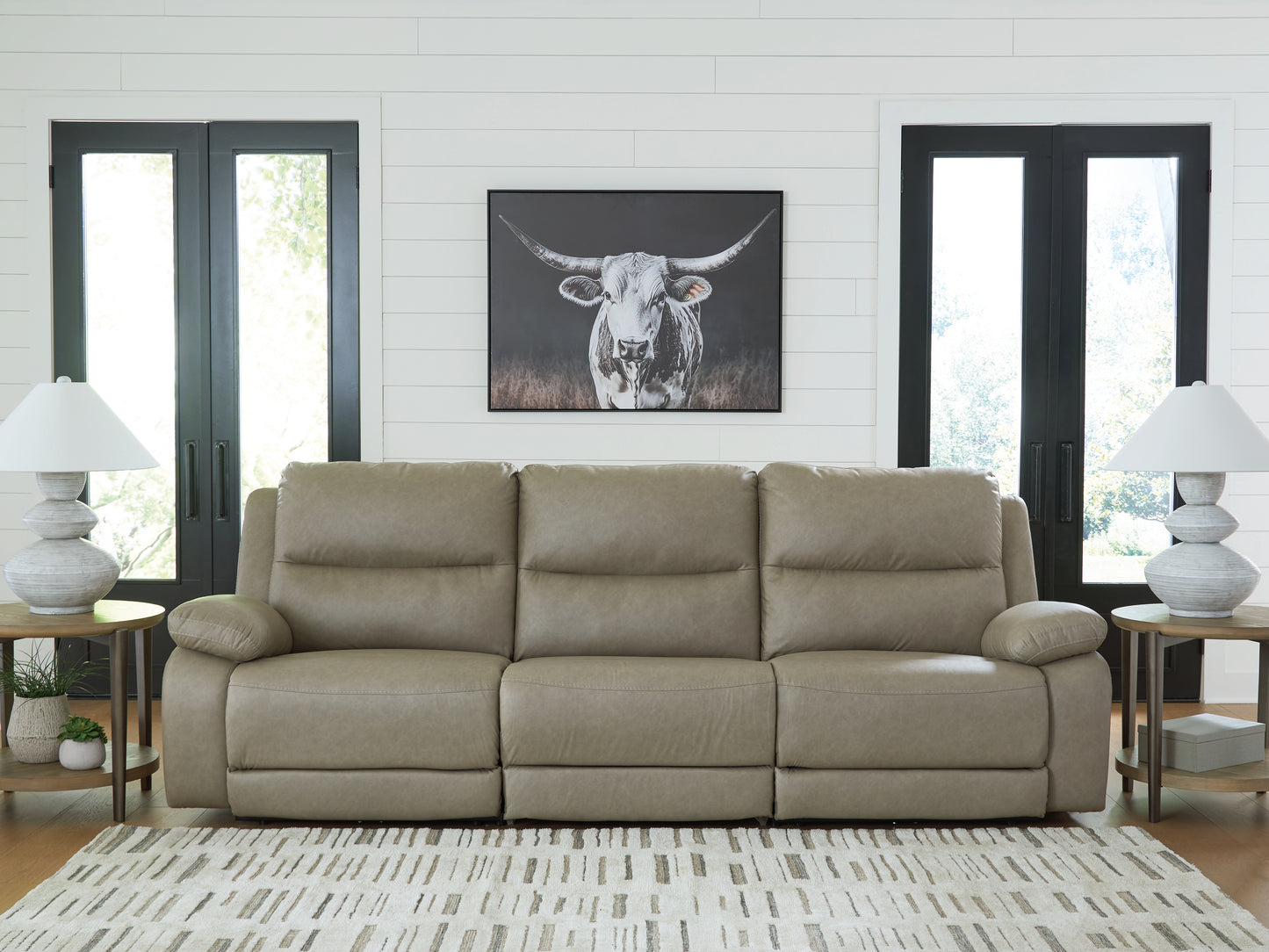 Stuart Furniture Outlet - Ashley Furniture - Narwhal Place Sectional - 3-Piece Power Reclining Sectional / Pebble - PC99201S1