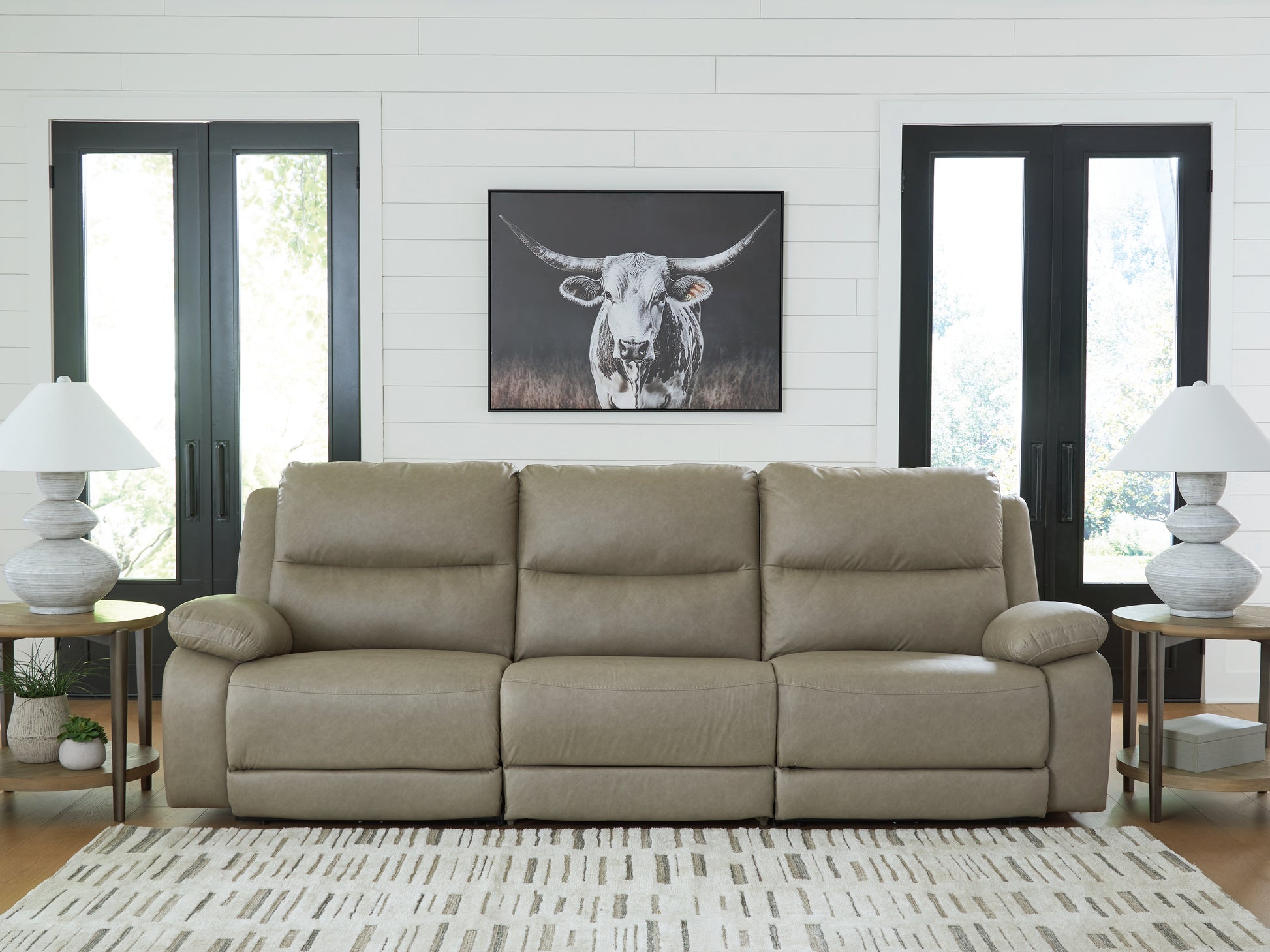 Stuart Furniture Outlet - Ashley Furniture - Narwhal Place Sectional - 3-Piece Power Reclining Sectional / Pebble - PC99201S1