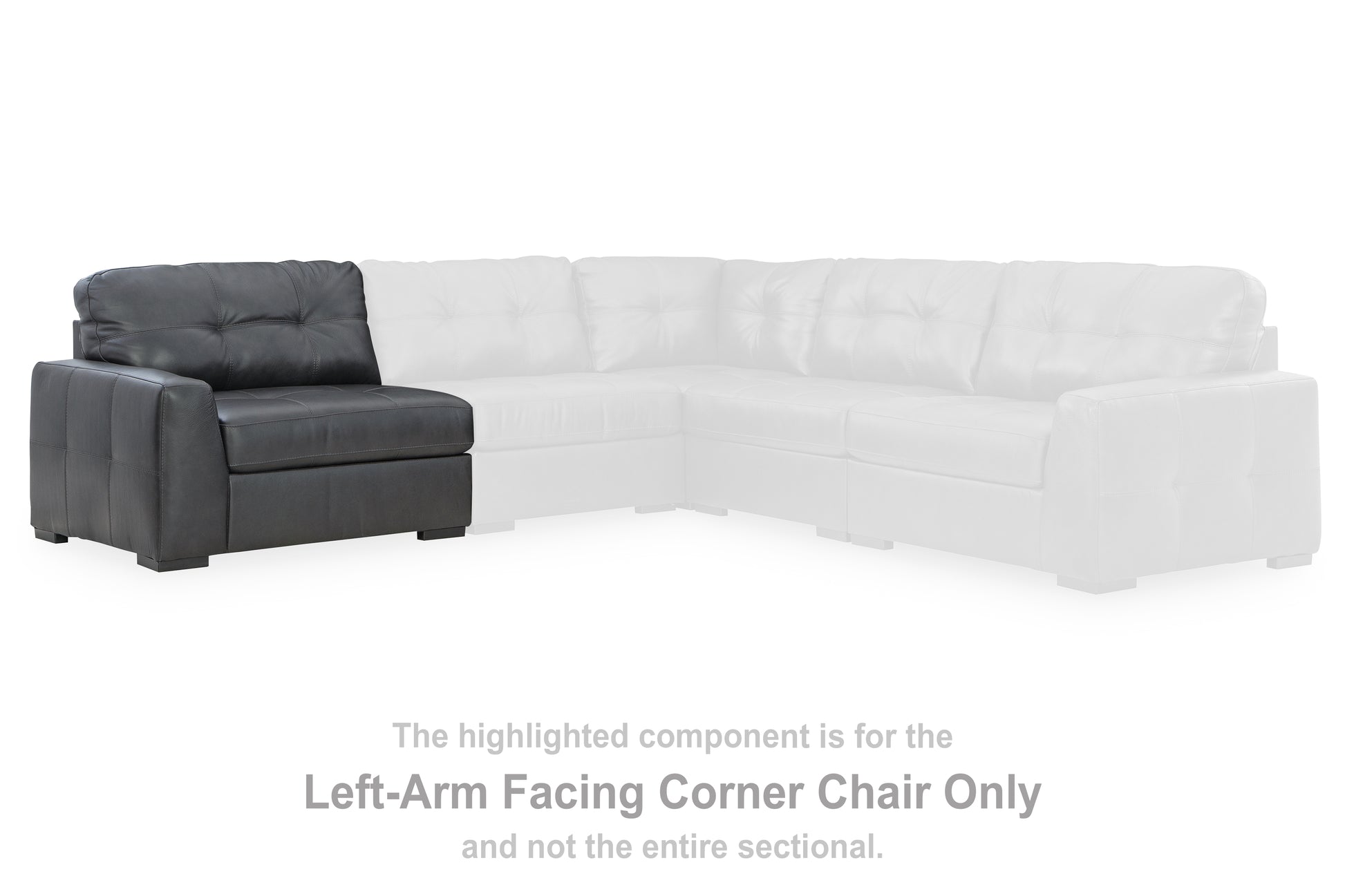 Stuart Furniture Outlet - Ashley Furniture - Brindley Pier Sectional - LAF Corner Chair / Fog - 9950364