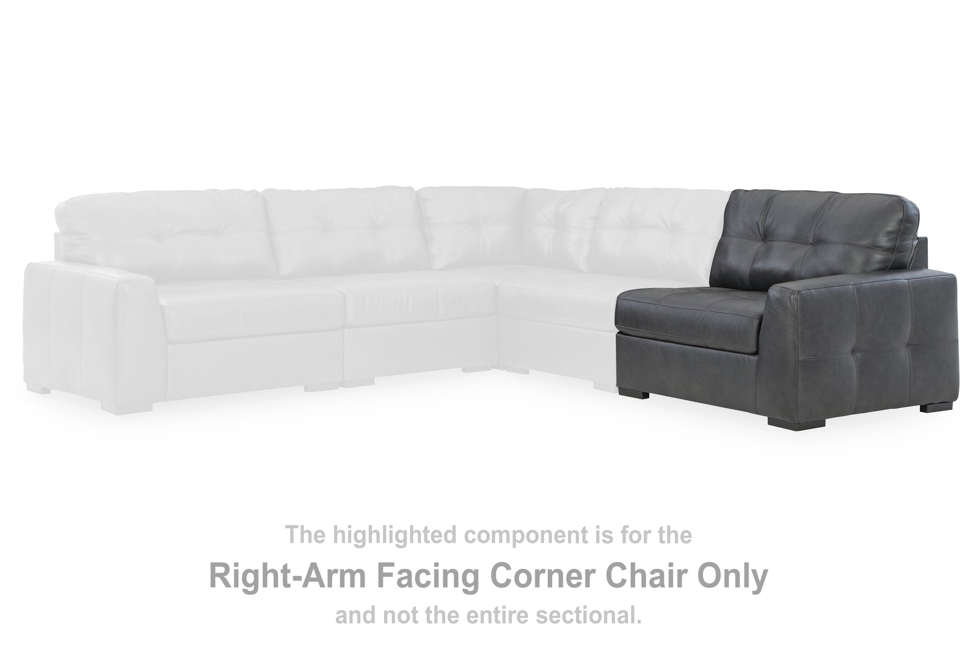 Stuart Furniture Outlet - Ashley Furniture - Brindley Pier Sectional - RAF Corner Chair / Fog - 9950365