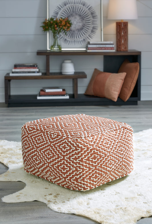 Stuart Furniture Outlet - Ashley Furniture - Brynnsen Pouf - Pouf / Teal/Ivory - A1001055