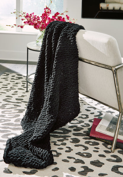 Stuart Furniture Outlet - Ashley Furniture - Chaddon Throw (Set of 3) - Throw (3/CS) / Black - A1001061