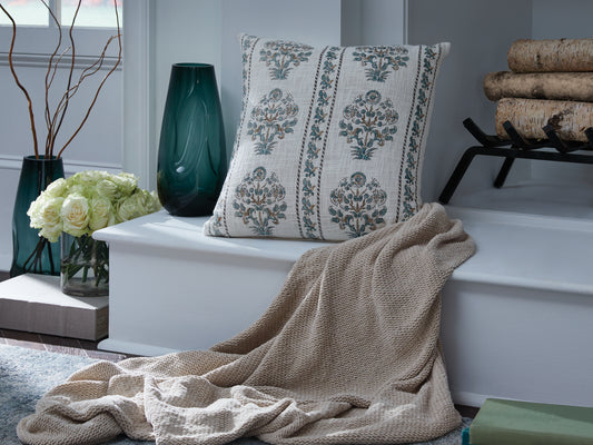 Stuart Furniture Outlet - Ashley Furniture - Paulmour Pillows - Pillow (4/CS) / Ivory/Green/Brown - A1001105