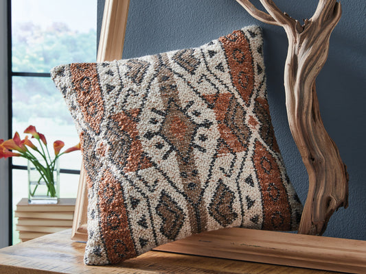 Stuart Furniture Outlet - Ashley Furniture - Kierenworth Pillows - Pillow (4/CS) / Sienna/Ivory/Black - A1001110