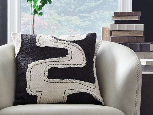 Stuart Furniture Outlet - Ashley Furniture - Veerbank Pillows - Pillow (4/CS) / Black/Beige - A1001114