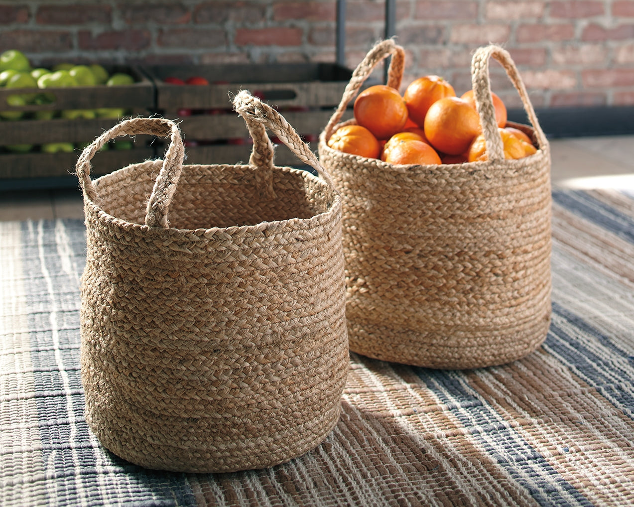 Stuart Furniture Outlet - Ashley Furniture - Brayton Basket - Basket Set (Set of 2) / Natural - A2000094