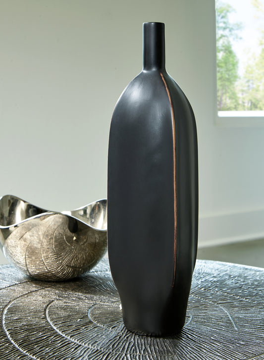 Stuart Furniture Outlet - Ashley Furniture - Rhaveney Vase - Vase (3/CS) / Black - A2000551