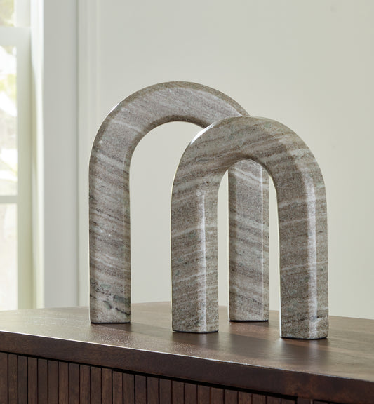Stuart Furniture Outlet - Ashley Furniture - Keithton Sculpture - Sculpture Set (Set of 2) / Taupe - A2000618