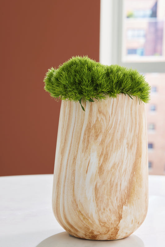 Stuart Furniture Outlet - Ashley Furniture - Cammen Vase - Vase / Tan/White - A2000646