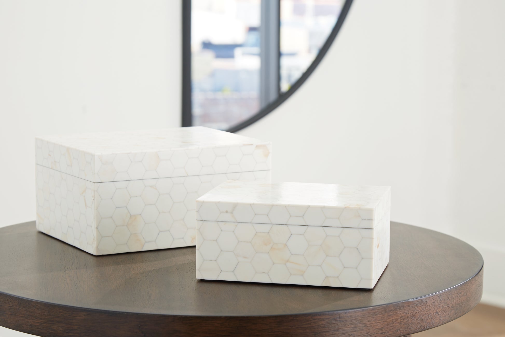 Stuart Furniture Outlet - Ashley Furniture - Aldenburg Box (Set of 2) - Box Set (Set of 2) / Cream - A2000690