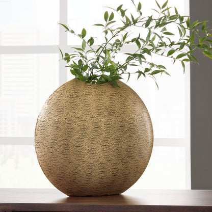 Stuart Furniture Outlet - Ashley Furniture - Iansboro Vase - Vase / Antique Gold Finish - A2000697