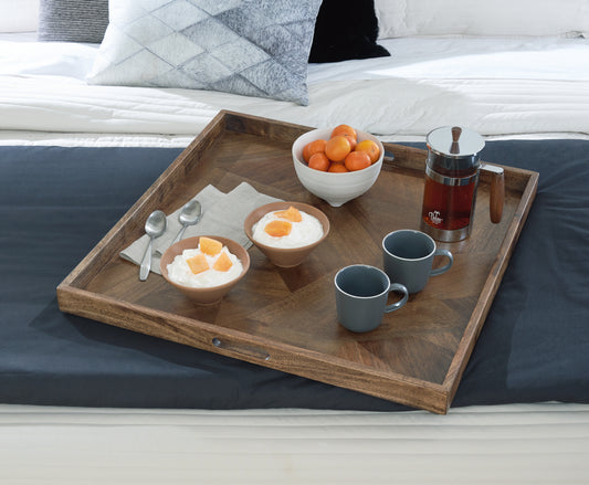 Stuart Furniture Outlet - Ashley Furniture - Heddford Tray - Tray / Brown - A2000722