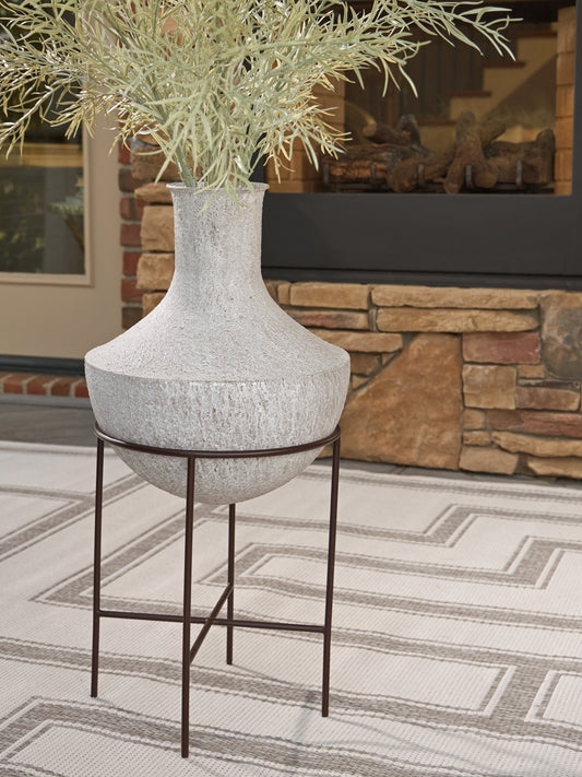 Stuart Furniture Outlet - Ashley Furniture - Estonbank Vase - Vase Set / Distressed Cream - A2000748A1