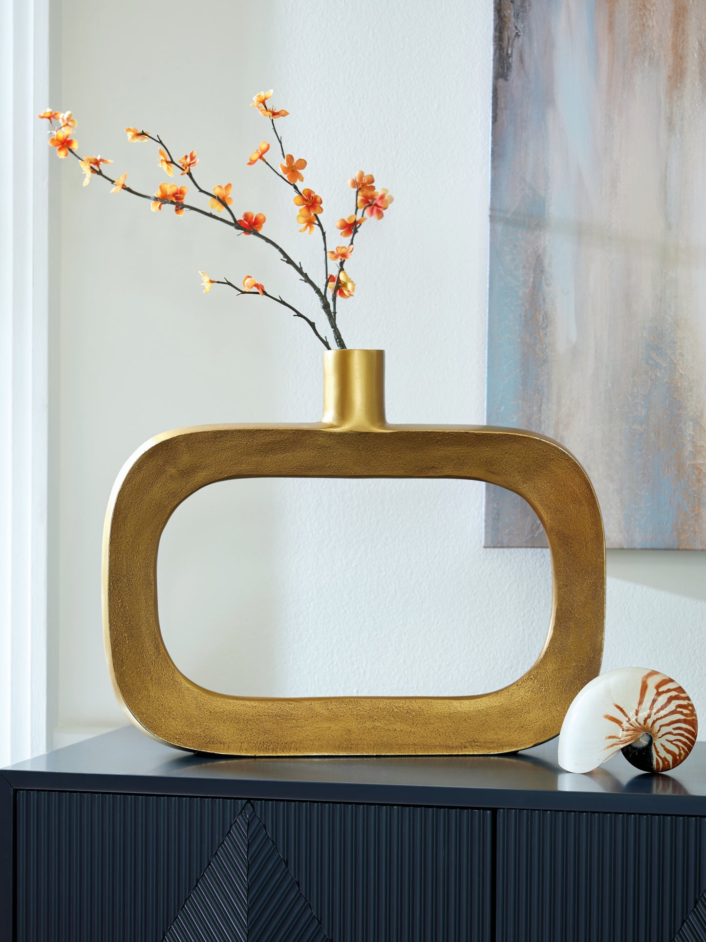 Stuart Furniture Outlet - Ashley Furniture - Lawtonville Vase - Vase / Antique Gold Finish - A2000751