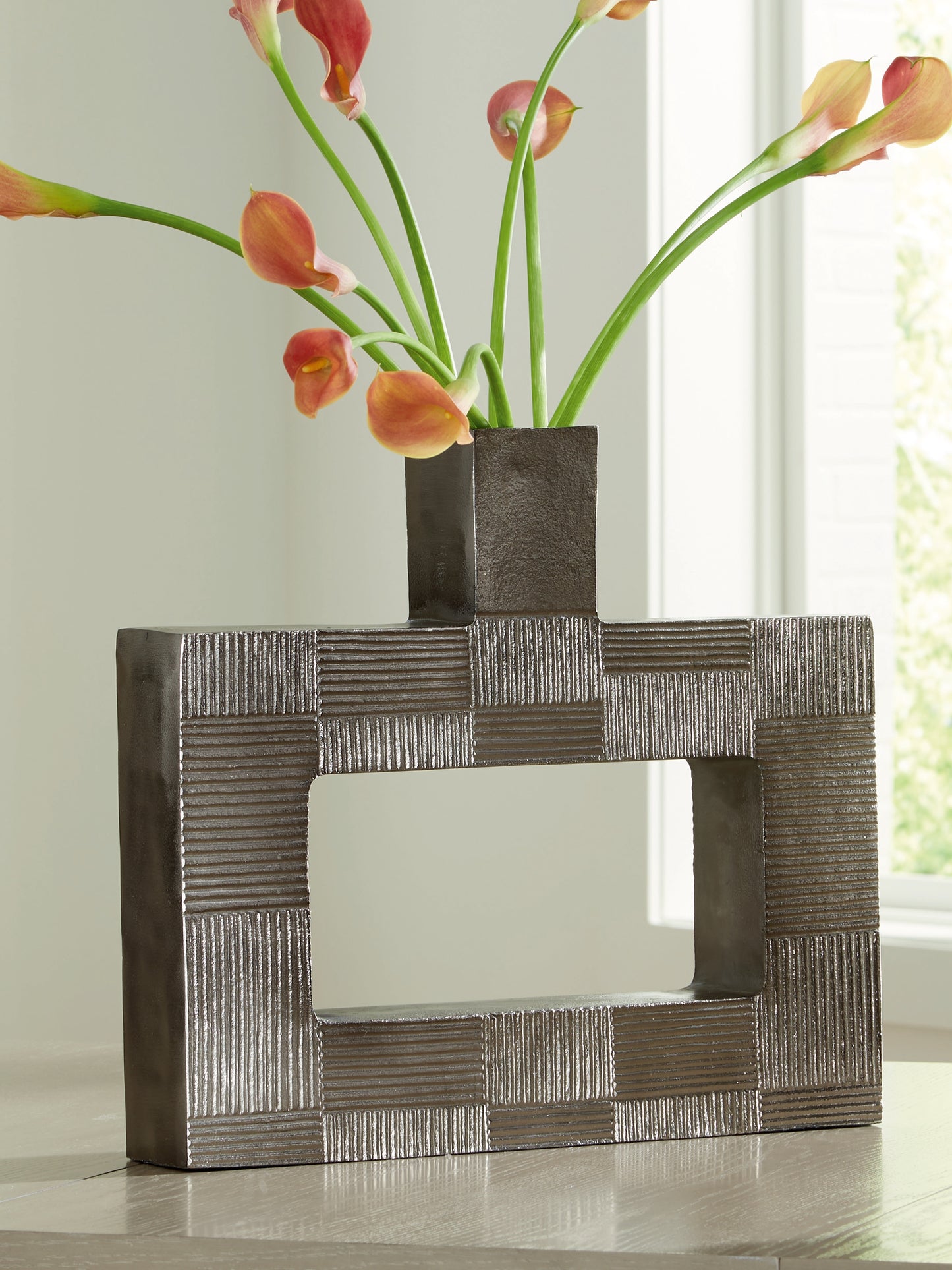 Stuart Furniture Outlet - Ashley Furniture - Wrengrove Vase - Vase / Antique Nickel Finish - A2000753