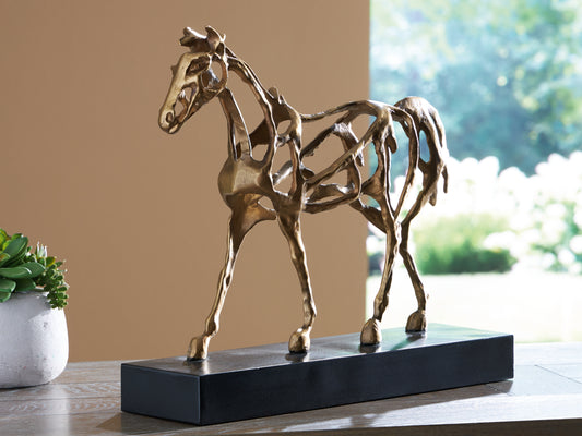 Stuart Furniture Outlet - Ashley Furniture - Grainville Sculpture - Sculpture / Antique Gold Finish - A2000774