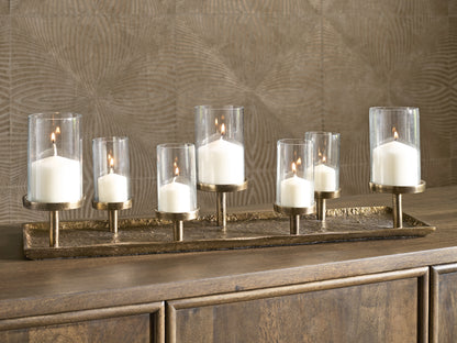 Stuart Furniture Outlet - Ashley Furniture - Wallmond Candle Holder - Candle Holder / Antique Brass Finish - A2000820