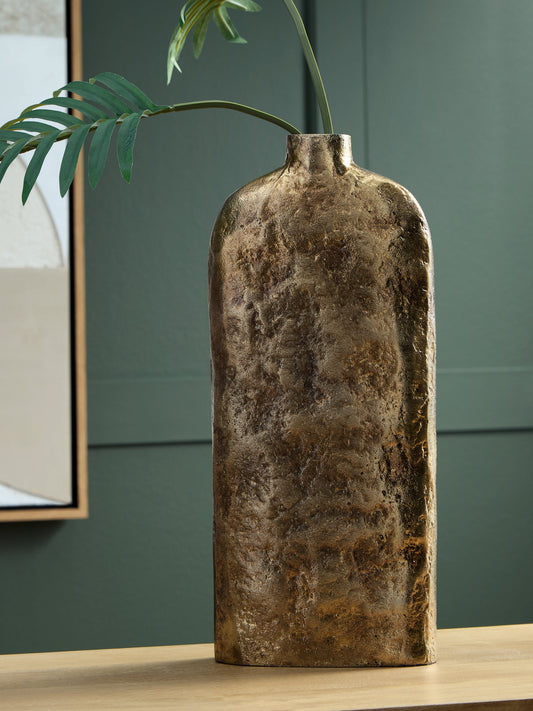 Stuart Furniture Outlet - Ashley Furniture - Wallmond Vase - Vase / Antique Brass Finish - A2000821