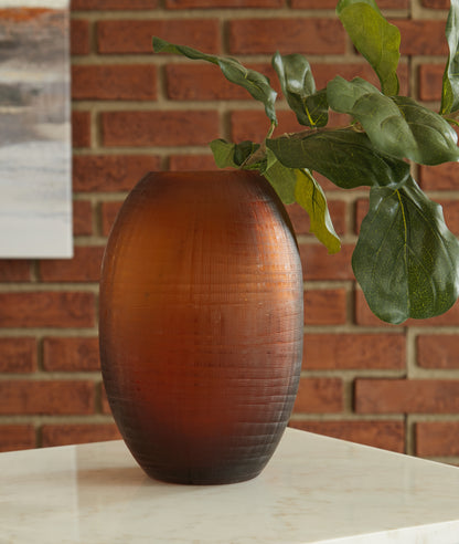 Stuart Furniture Outlet - Ashley Furniture - Embersen Vase - Vase (2/CS) / Amber - A2900002