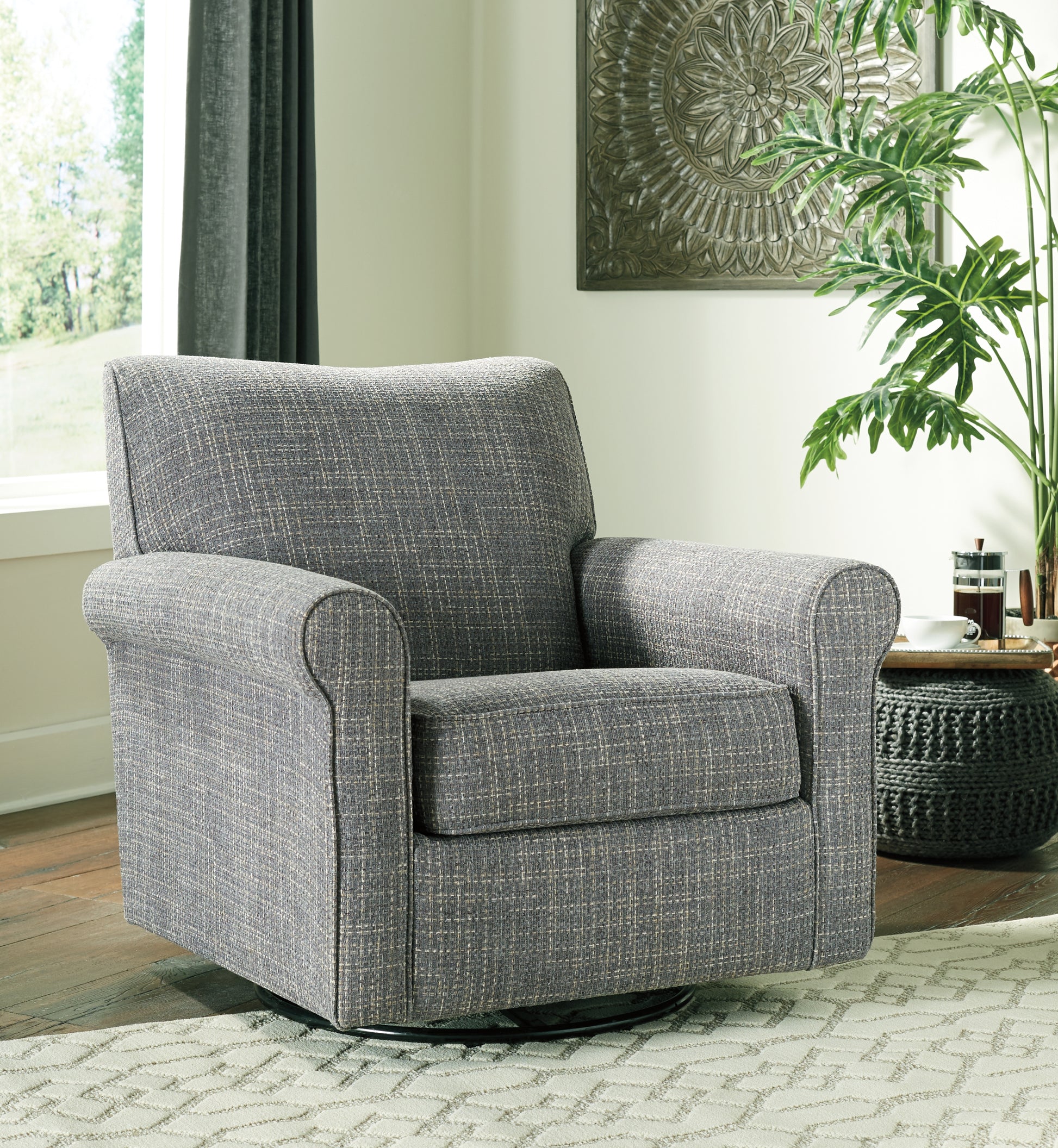 Stuart Furniture Outlet - Ashley Furniture - Renley Accent Chair - Swivel Glider Accent Chair / Ash - A3000002