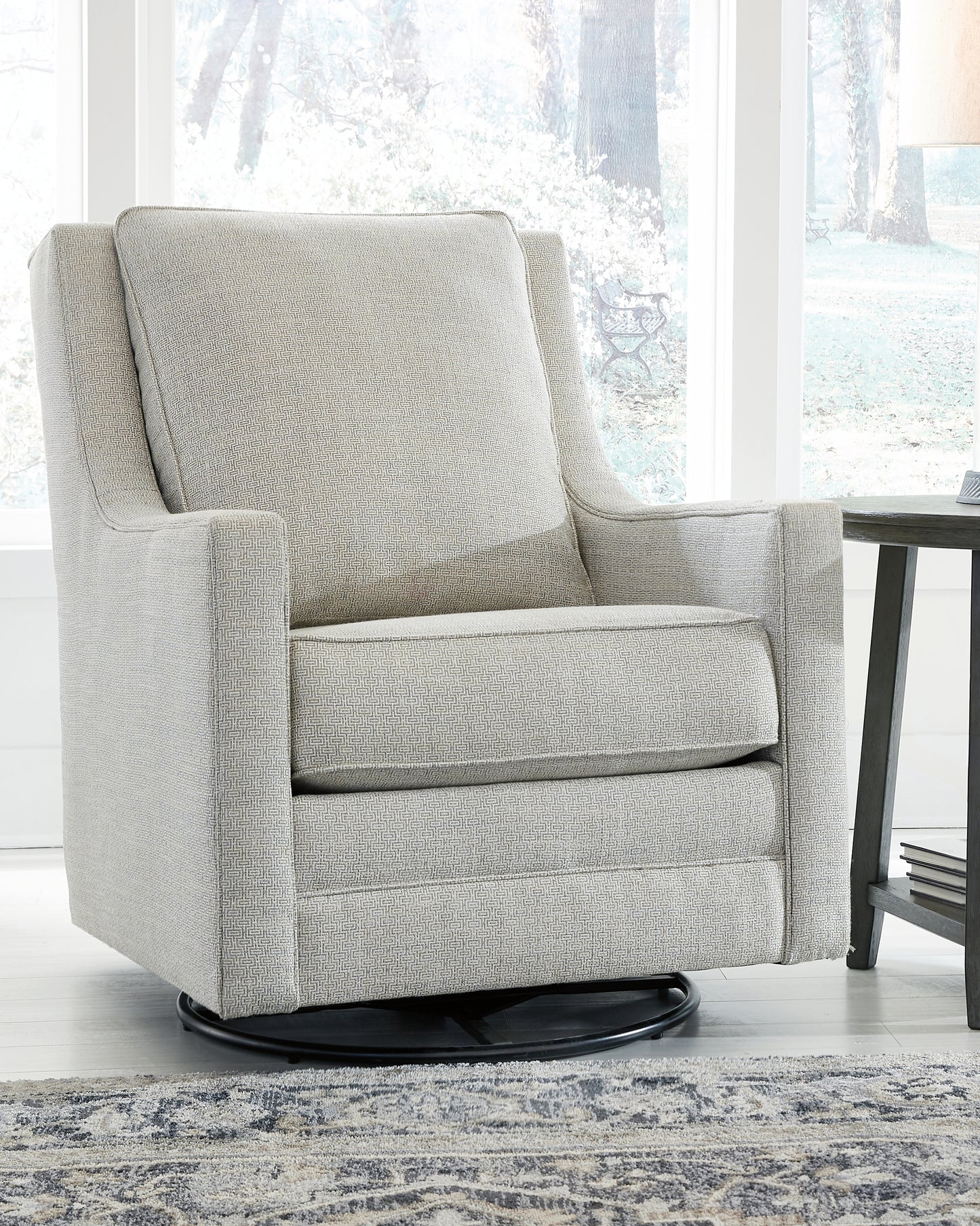 Stuart Furniture Outlet - Ashley Furniture - Kambria Swivel Glider Accent Chair - Swivel Glider Accent Chair / Frost - A3000206