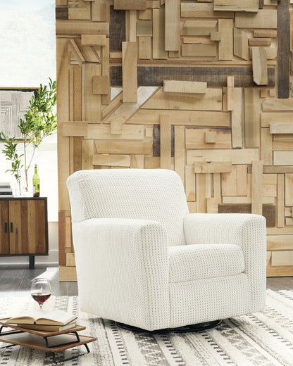 Stuart Furniture Outlet - Ashley Furniture - Herstow Swivel Glider Accent Chair - Swivel Glider Accent Chair / Ivory - A3000365