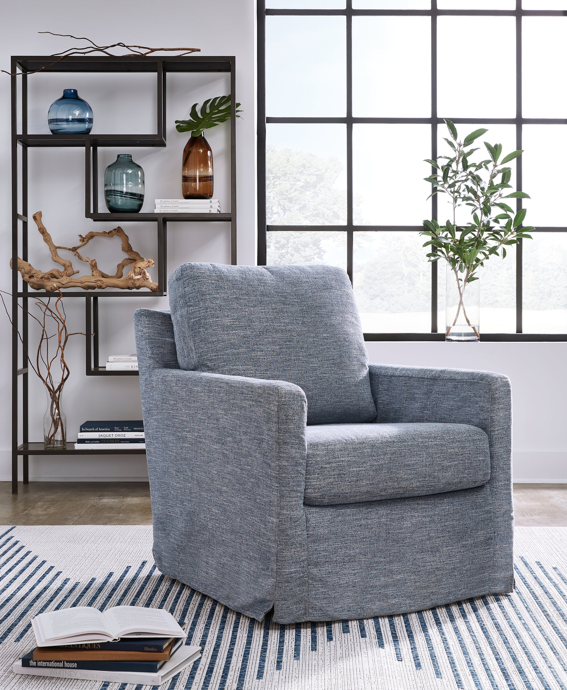 Stuart Furniture Outlet - Ashley Furniture - Nenana Next-Gen Nuvella Swivel Glider Accent Chair - Swivel Glider Accent Chair / Stone - A3000644