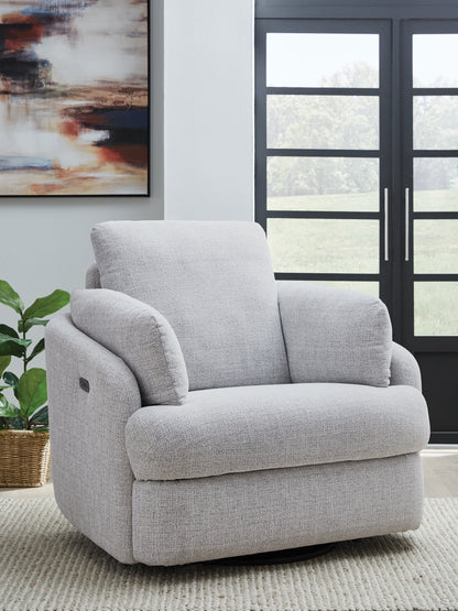 Alainmont Next-Gen Nuvella Swivel Power Recliner