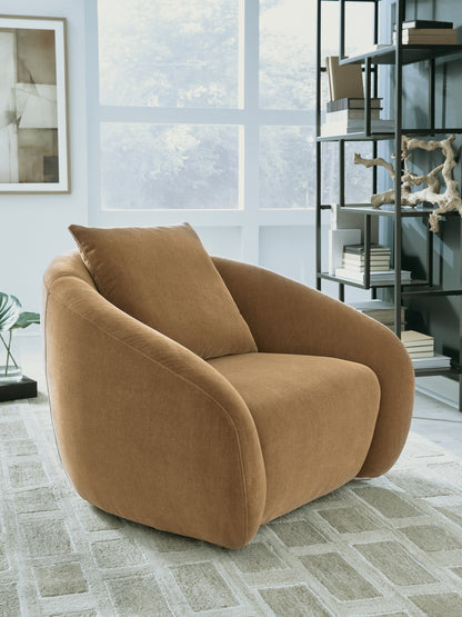 Stuart Furniture Outlet - Ashley Furniture - Yahya Swivel Accent Chair - Swivel Accent Chair / Camel - A3000781