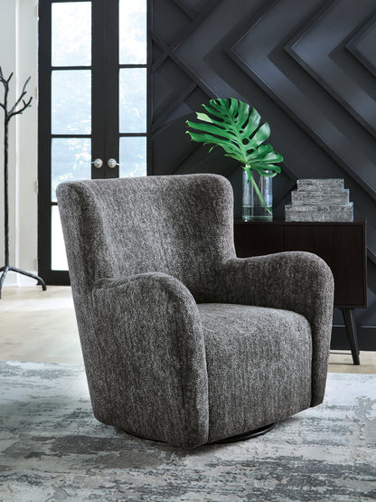 Stuart Furniture Outlet - Ashley Furniture - Rowenburg Swivel Glider Accent Chair - Swivel Glider Accent Chair / Heather Charcoal - A3000796