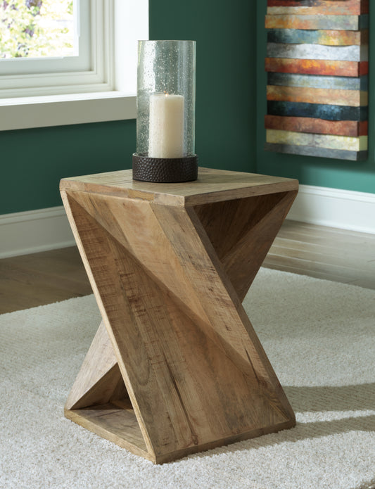 Stuart Furniture Outlet - Ashley Furniture - Zalemont Accent Table - Accent Table / Distressed Brown - A4000510