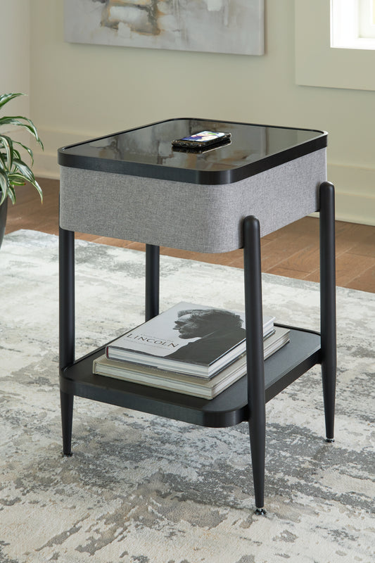 Stuart Furniture Outlet - Ashley Furniture - Jorvalee Accent Table with Speaker - Accent Table with Speaker / Gray/Black - A4000550