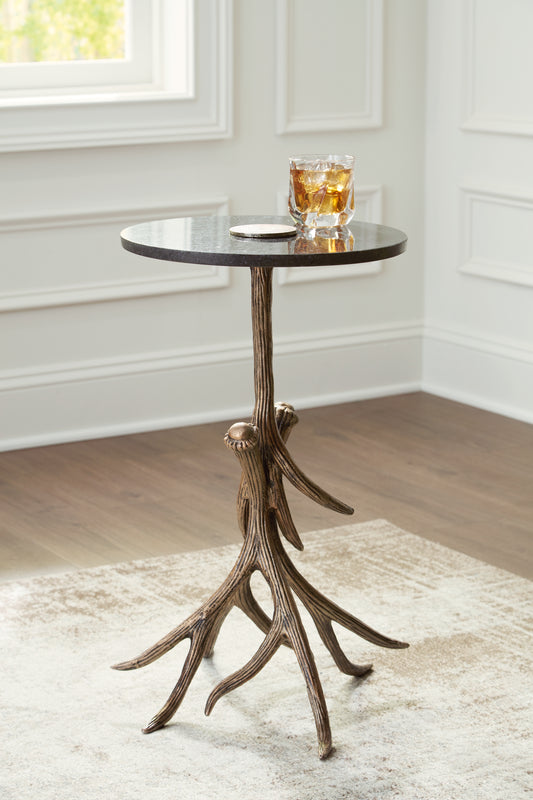 Stuart Furniture Outlet - Ashley Furniture - Lemkins Accent Table - Accent Table / Black/Antique Gold Finish - A4000606