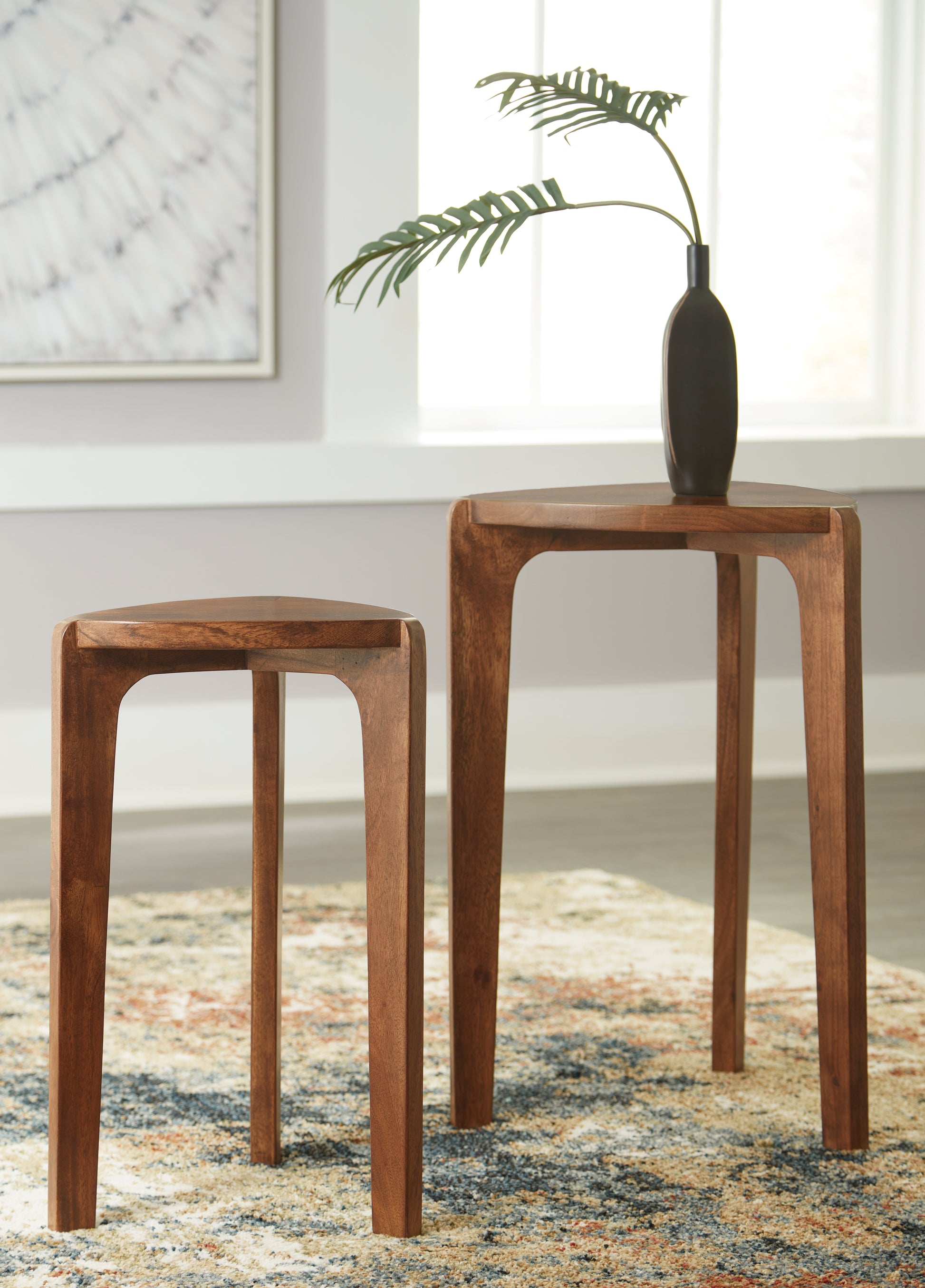 Stuart Furniture Outlet - Ashley Furniture - Brynnleigh Accent Table (Set of 2) - Accent Table Set (Set of 2) / Medium Brown - A4000607