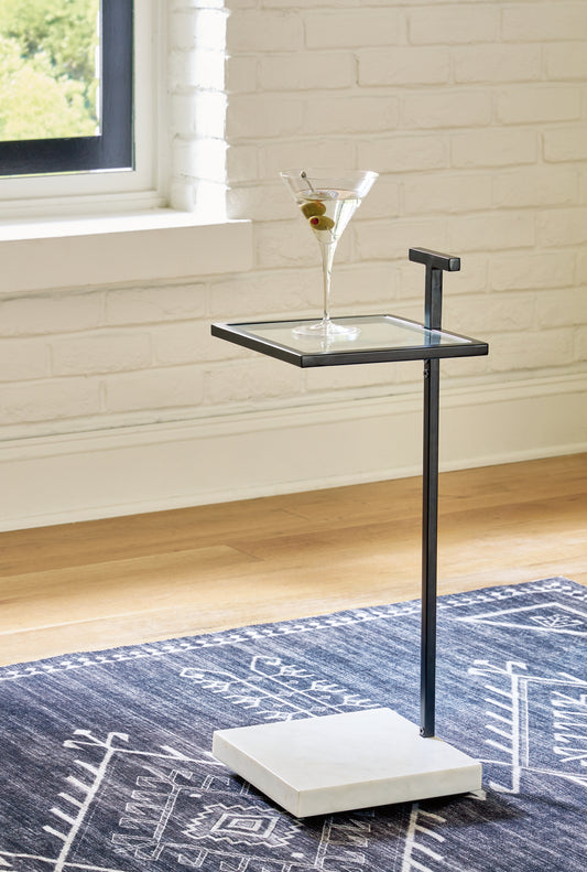 Stuart Furniture Outlet - Ashley Furniture - Mannill Accent Table - Accent Table / Black/White - A4000630
