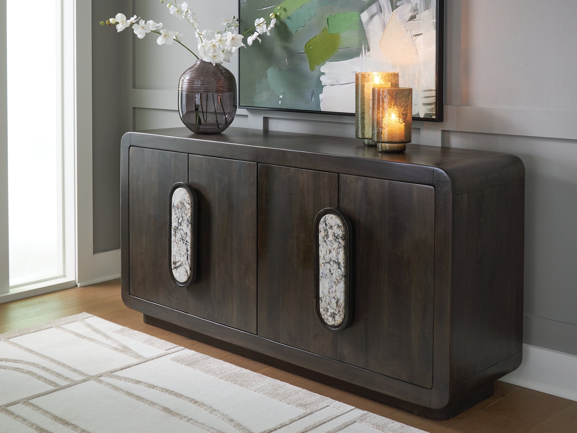 Stuart Furniture Outlet - Ashley Furniture - Elliston Accent Cabinet - Accent Cabinet / Espresso Brown - A4000683