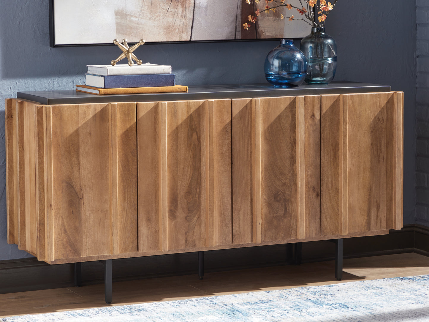 Stuart Furniture Outlet - Ashley Furniture - Quintavious Accent Cabinet - Accent Cabinet / Brown/Charcoal - A4000685