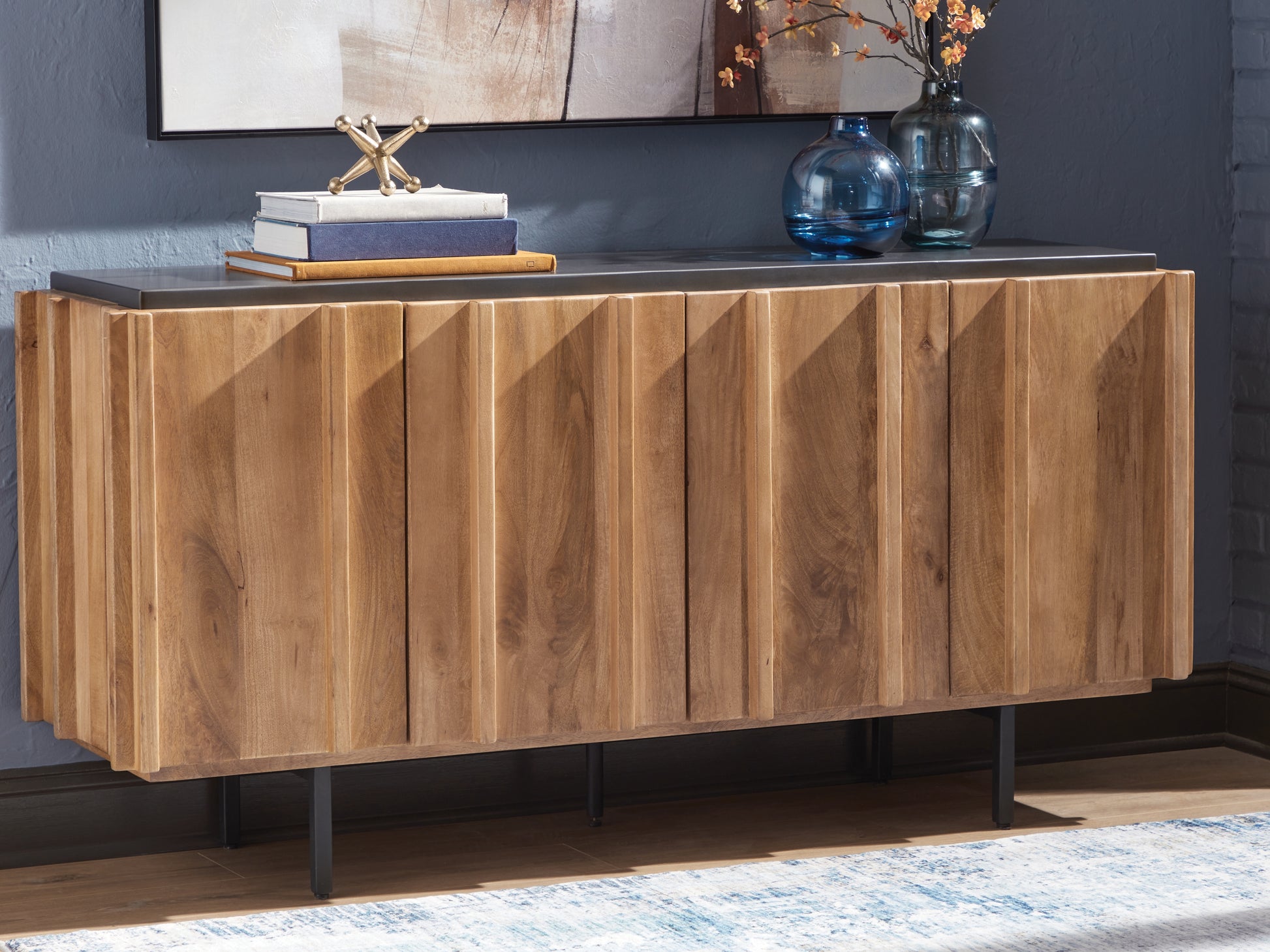 Stuart Furniture Outlet - Ashley Furniture - Quintavious Accent Cabinet - Accent Cabinet / Brown/Charcoal - A4000685