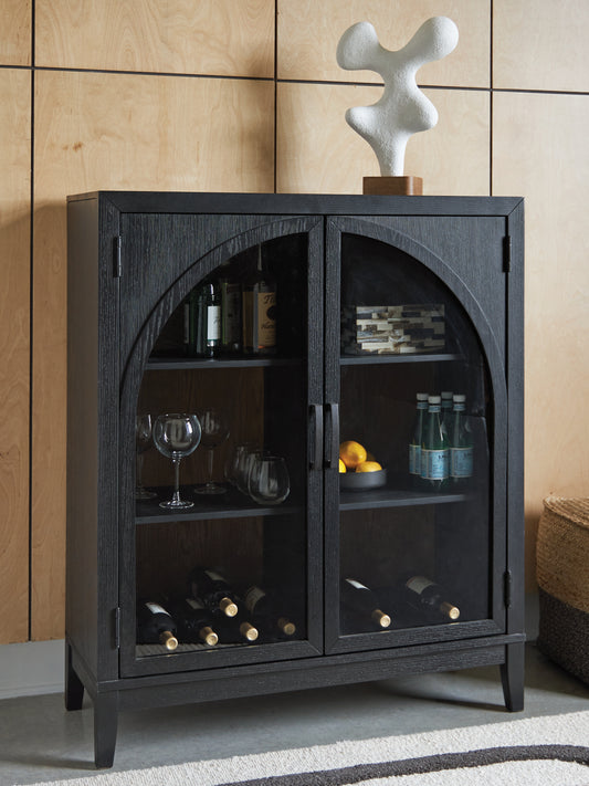 Stuart Furniture Outlet - Ashley Furniture - Armenleigh Accent Cabinet - Bar Cabinet / Black/Brown - A4000702