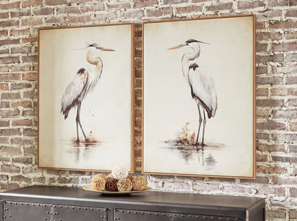 Stuart Furniture Outlet - Ashley Furniture - Aubinell Wall Decor - Wall Art Set (Set of 2) / Beige - A8000414