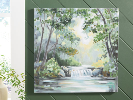 Stuart Furniture Outlet - Ashley Furniture - Evermaddick Wall Decor - Wall Art / Green/Gray/White - A8000455