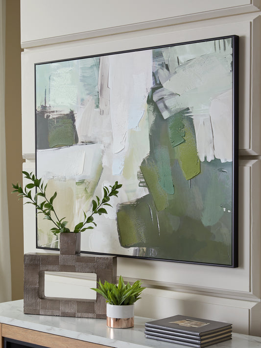 Stuart Furniture Outlet - Ashley Furniture - Vinick Wall Decor - Wall Art / Green/Gray/White - A8000459
