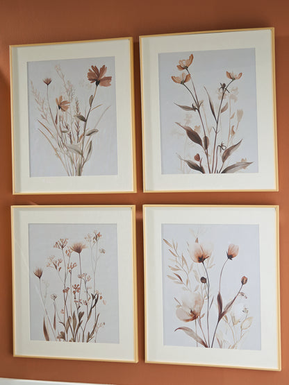 Stuart Furniture Outlet - Ashley Furniture - Chettings Wall Decor - Wall Art Set (4/CN) / Beige/Gray/Blush - A8000469