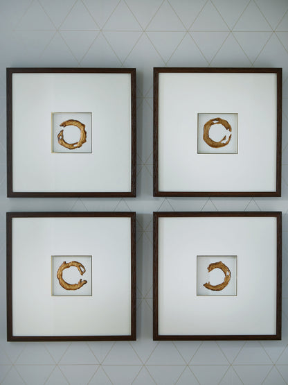 Stuart Furniture Outlet - Ashley Furniture - Dallbourne Wall Decor - Wall Art Set (4/CN) / White/Gold Finish - A8000491
